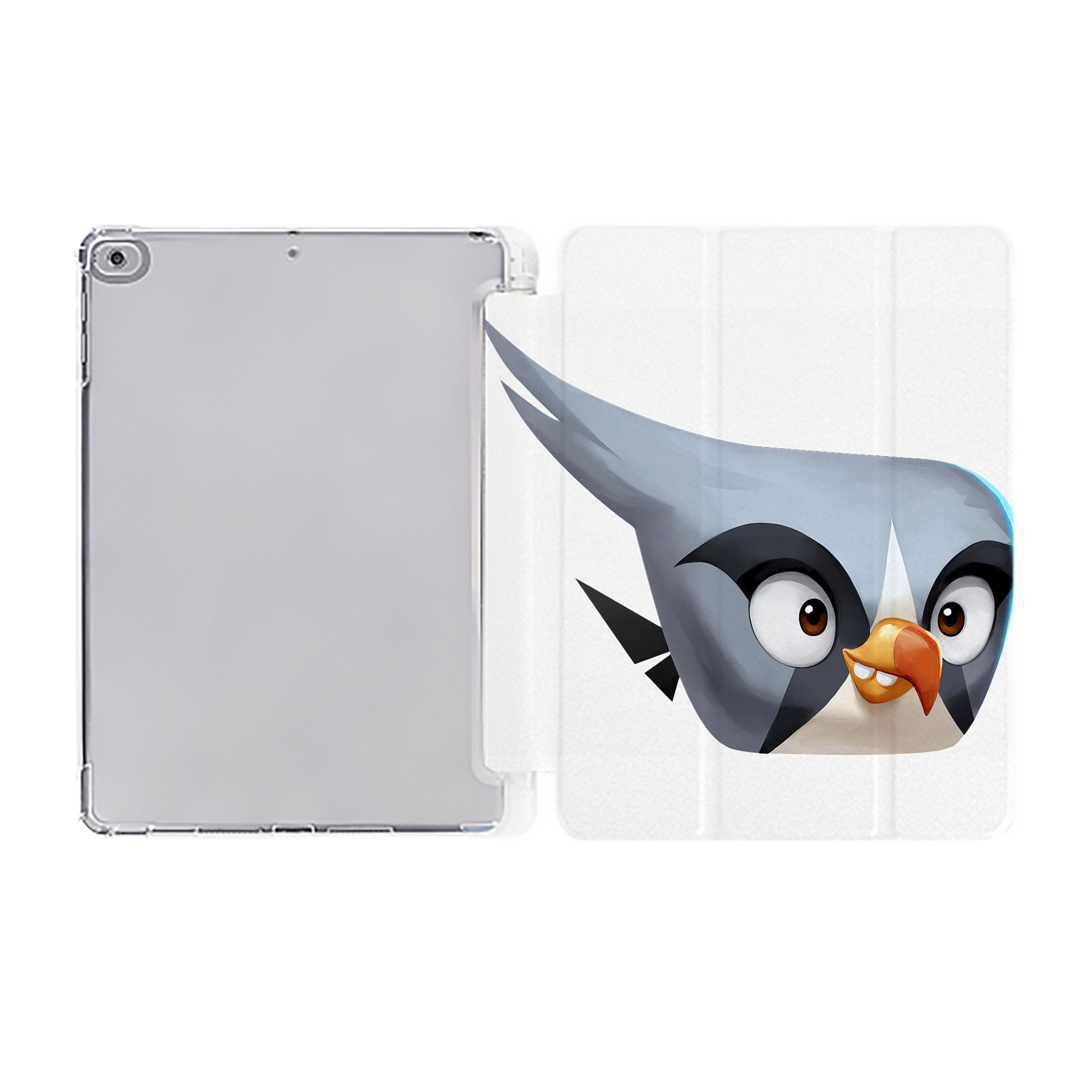 （画像用） Angry Birds アングリーバード IPad ケース ペン収納付き 三つ折りスタンド PUレザー×シリコン 対応機種9.5/10.5/10.9インチ